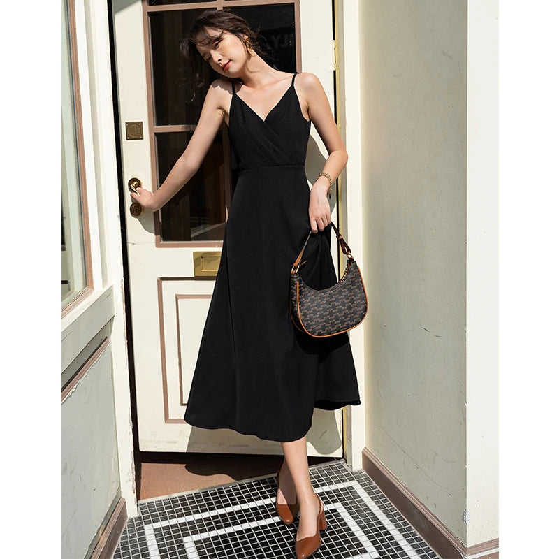 Women Long Slip Dress Summer 2022 Runway Elegant Backless Fairy Casual Sea Beach Vacation Party Night Vestidos New