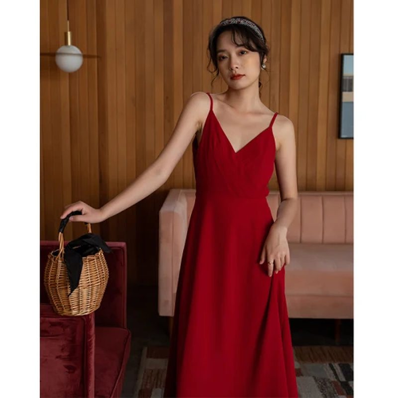 Women Long Slip Dress Summer 2022 Runway Elegant Backless Fairy Casual Sea Beach Vacation Party Night Vestidos New